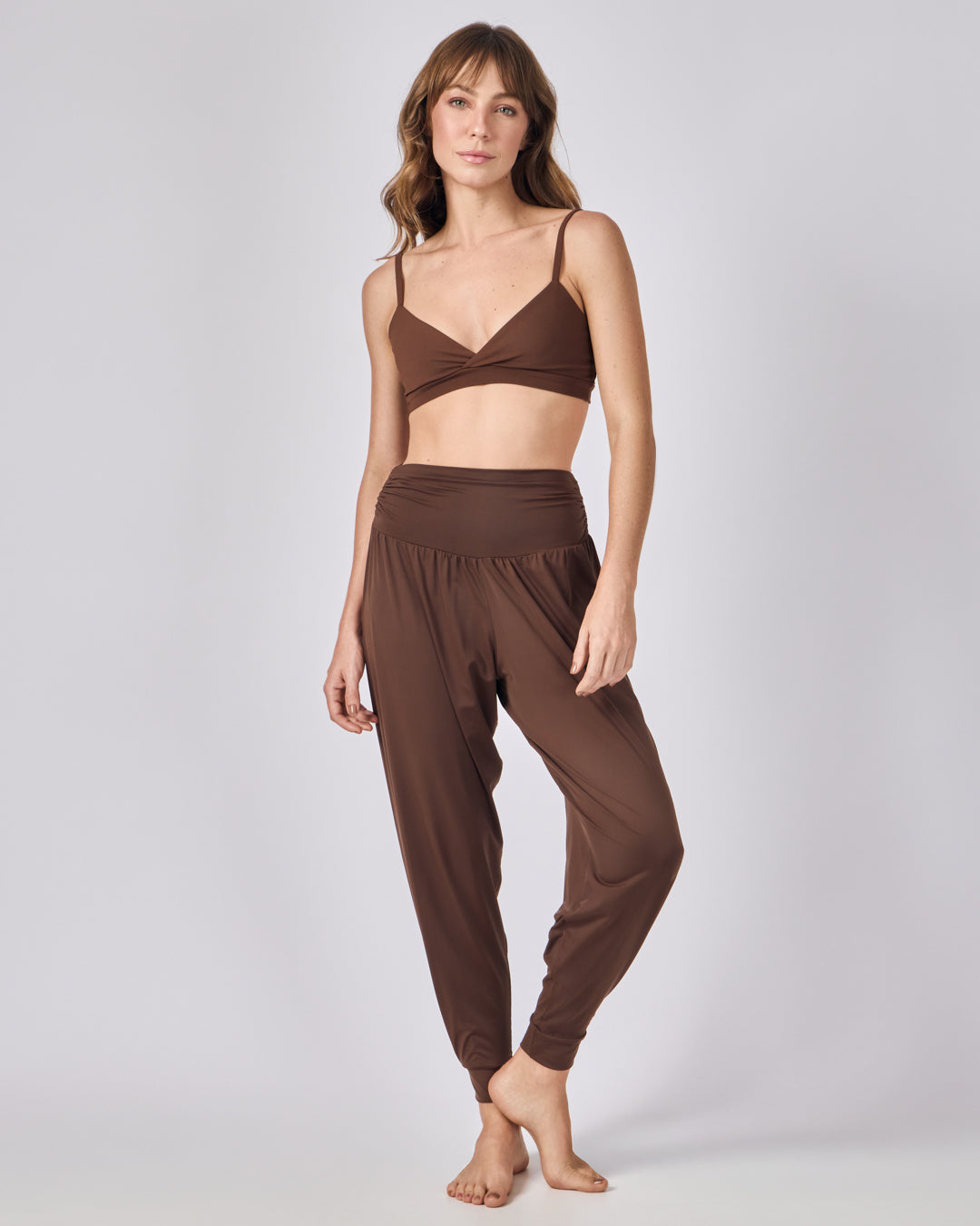 Calça Yogi Punho - Café Torrado