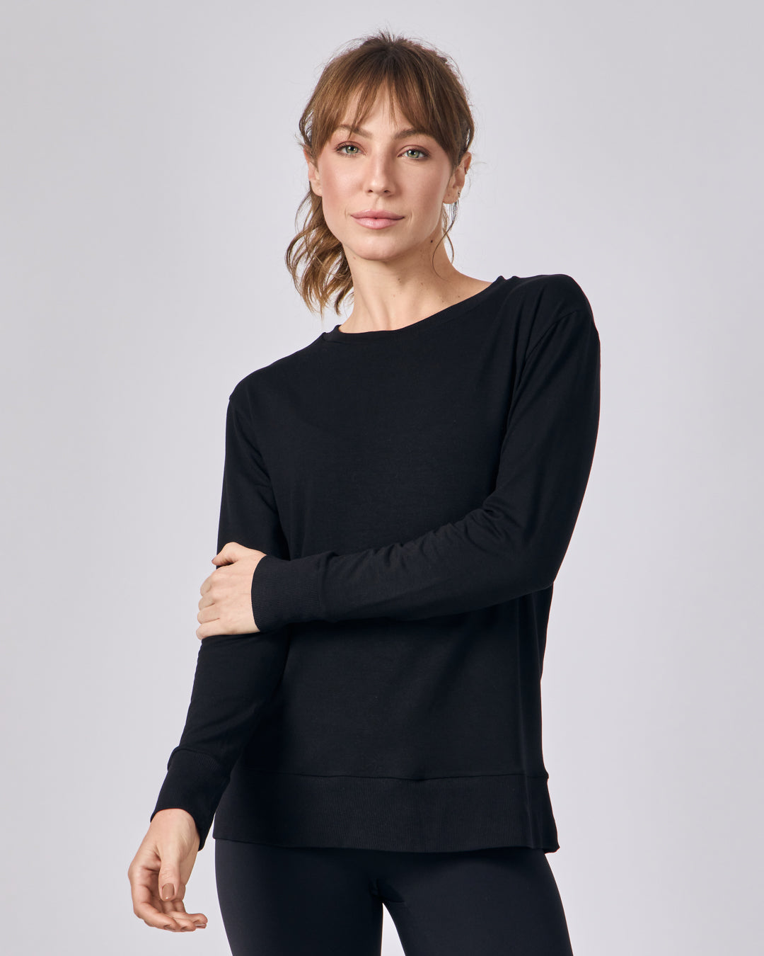 Blusa Manga Longa Modal - Preto