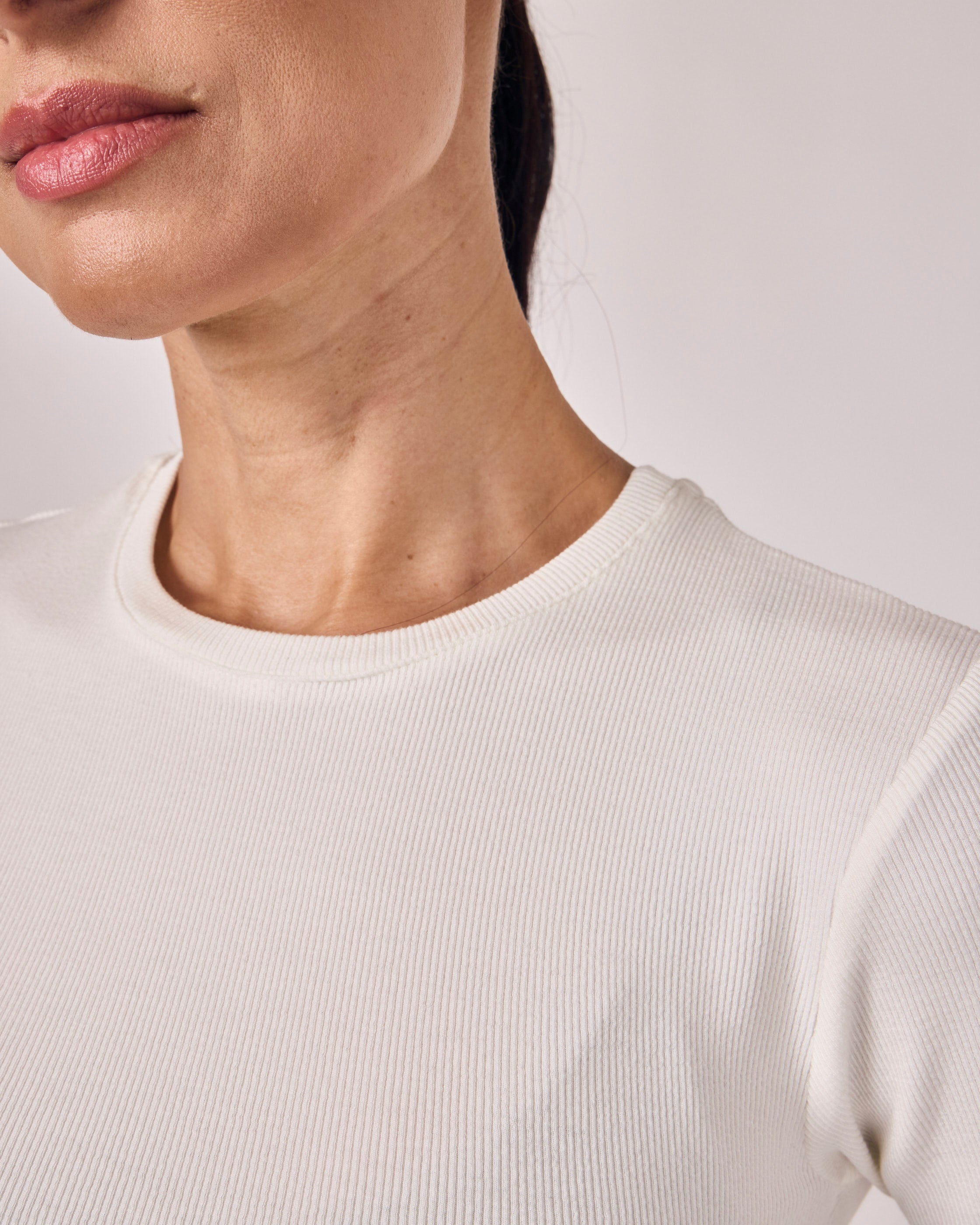Blusa Manga Curta Modal - Off White