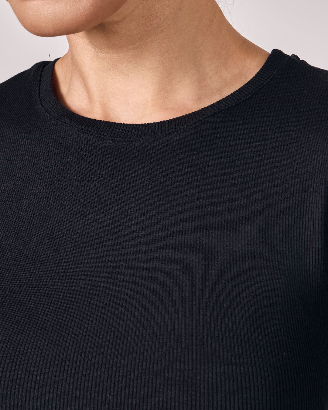 Blusa Manga Curta Modal - Preto