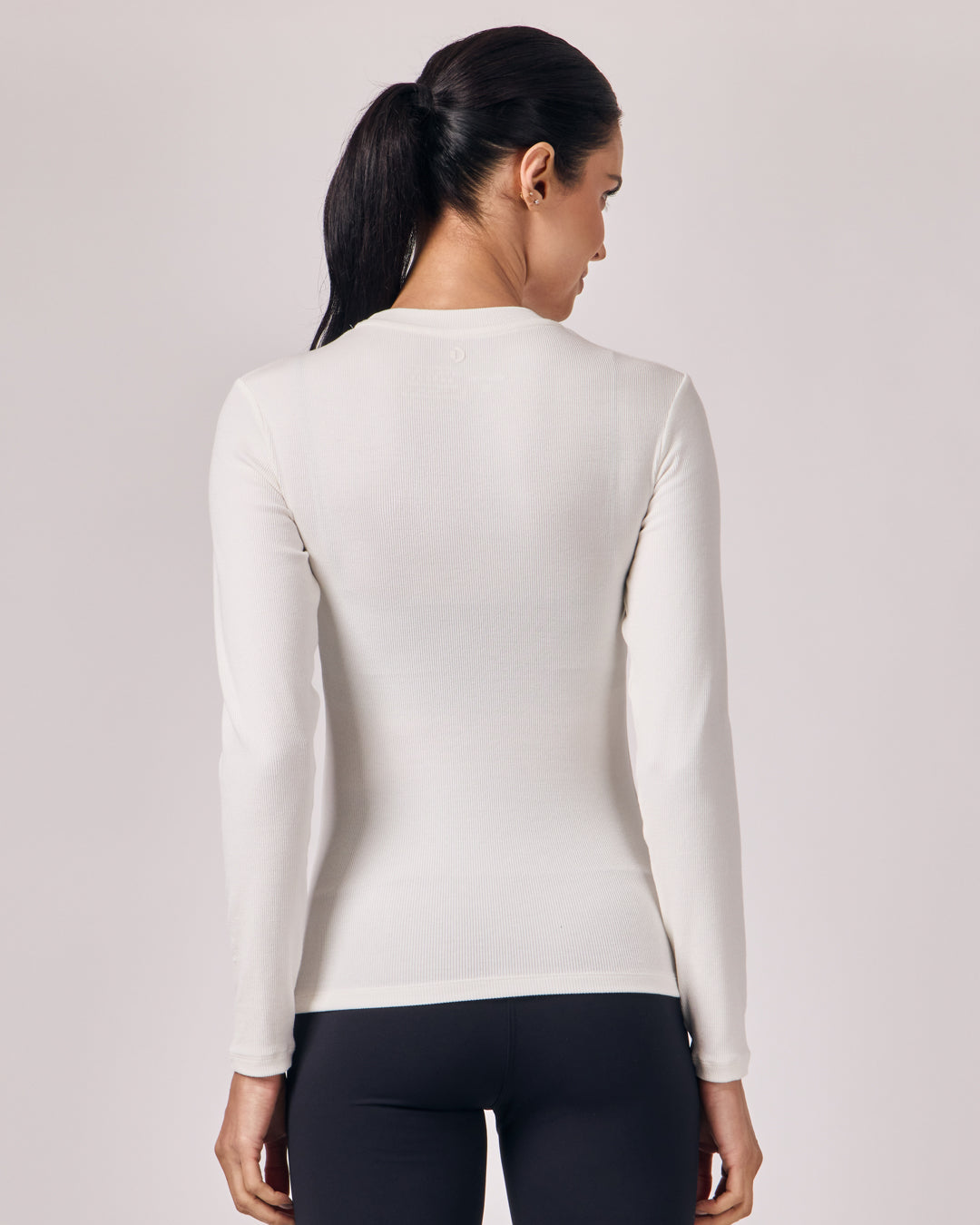 Blusa Manga Longa Ajustada Modal - Off White