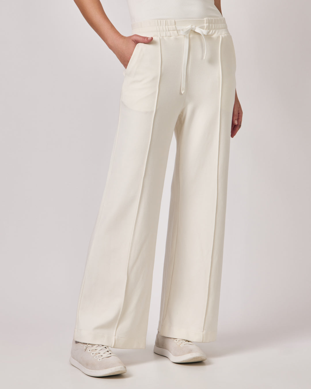 Calça Ampla Casual - Off White