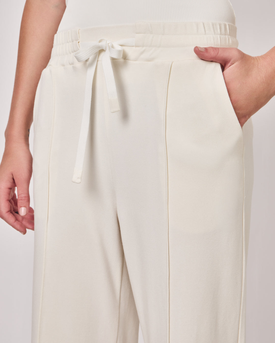 Calça Ampla Casual - Off White