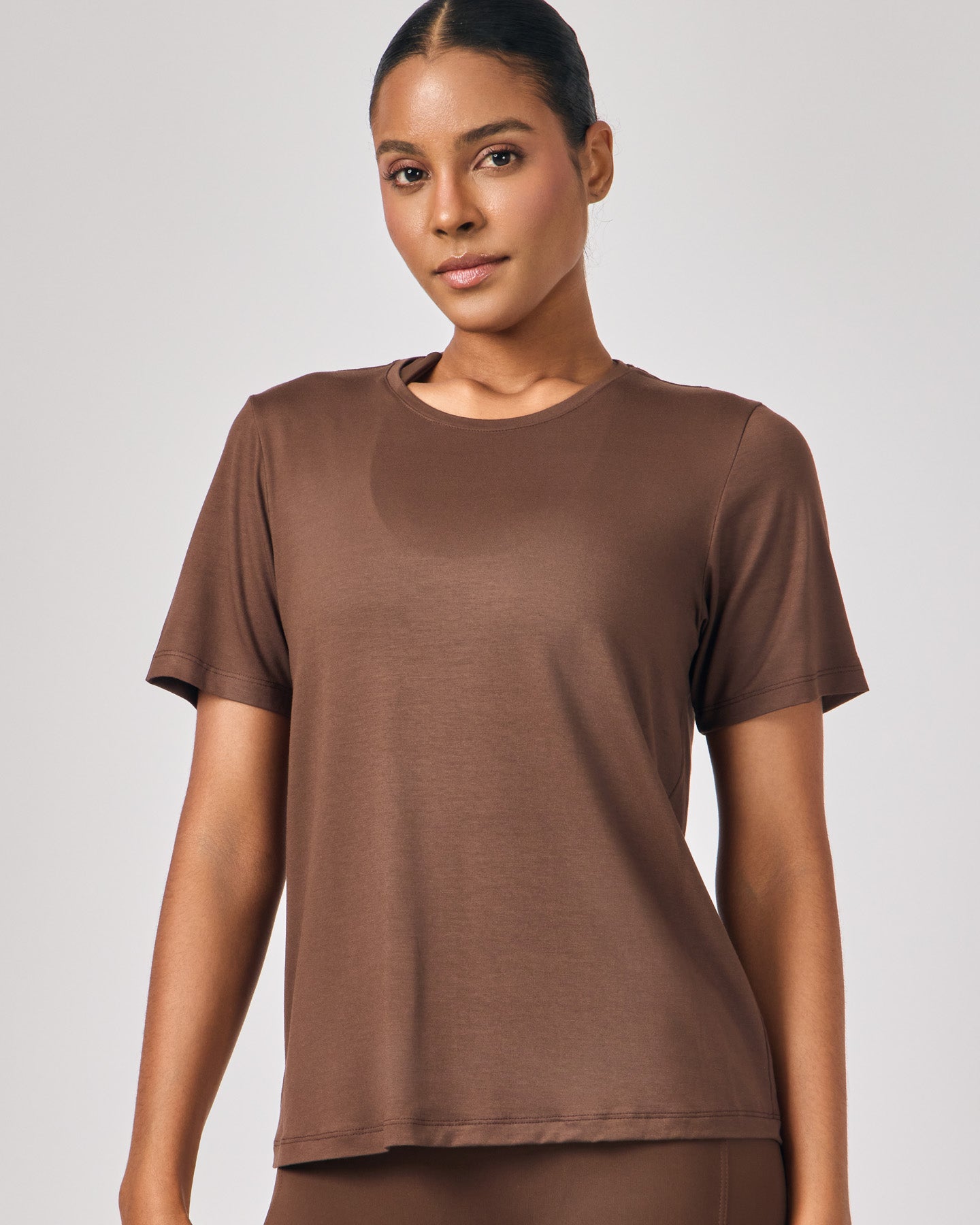 Blusa Basic Modal - Café Torrado