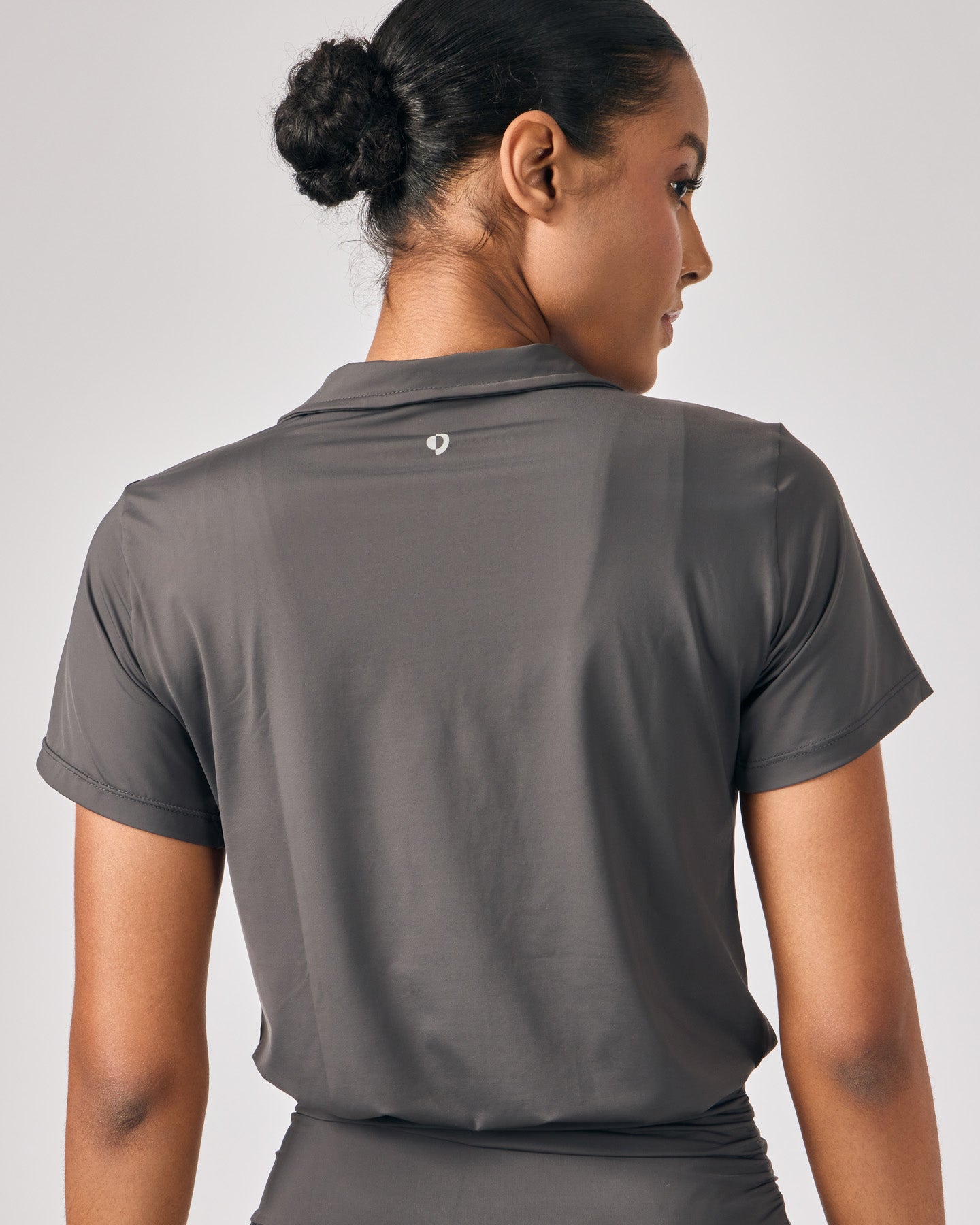 Polo Dry Fit Com Zíper - Cinza Chumbo