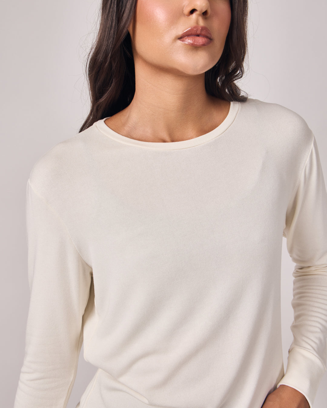 Blusa Manga Longa Texture - Off White