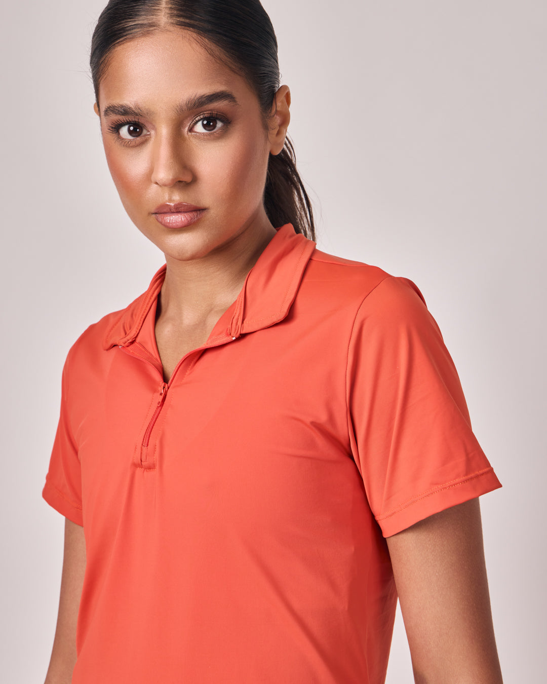 Polo Dry Fit Com Zíper - Chilli