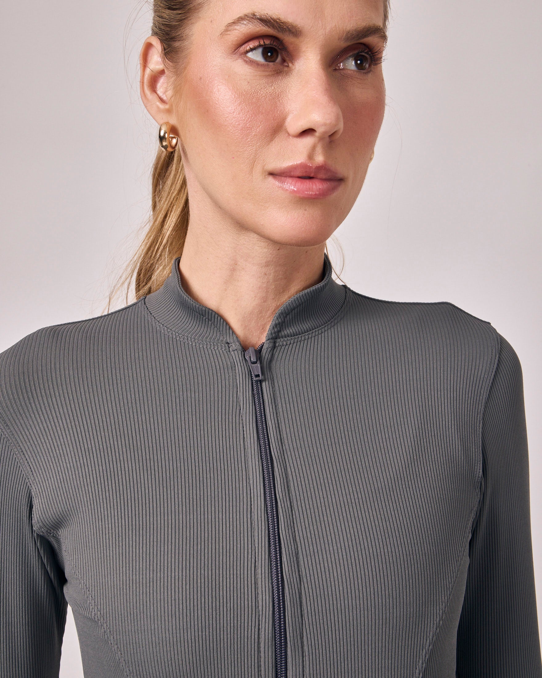 Jaqueta Performance Rib - Cinza Chumbo