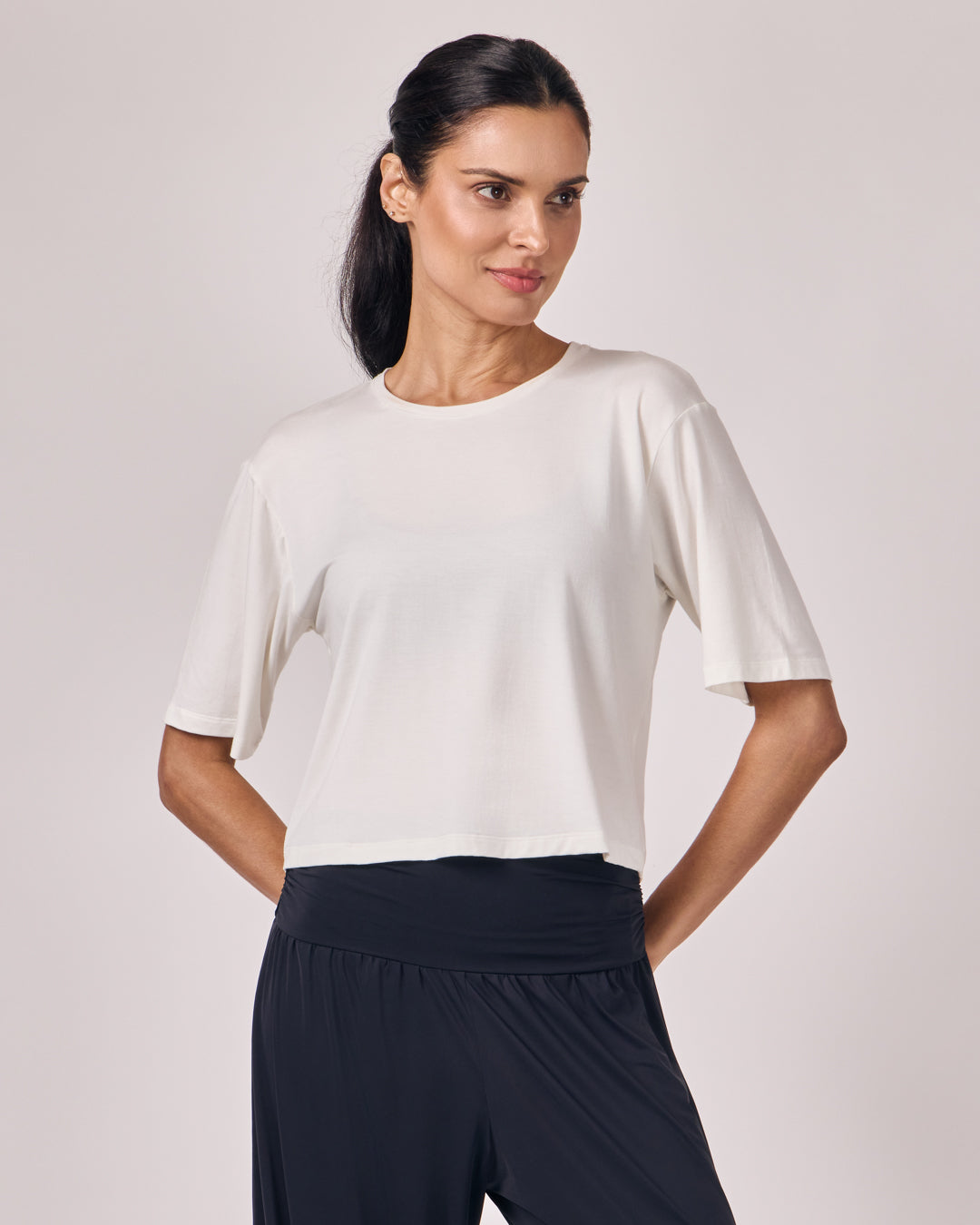 Cropped Modal Alongado - Off White