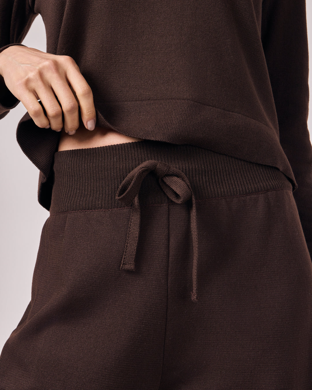 Calça Jogger Tricot - Café Torrado