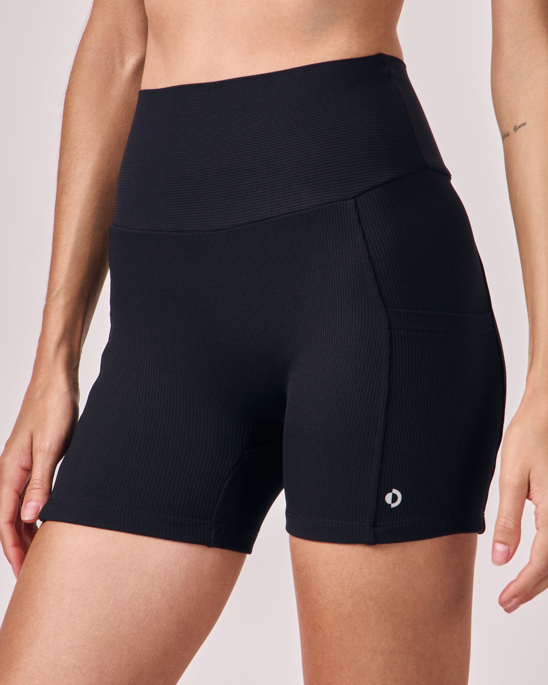 Shorts Biker Rib - Preto