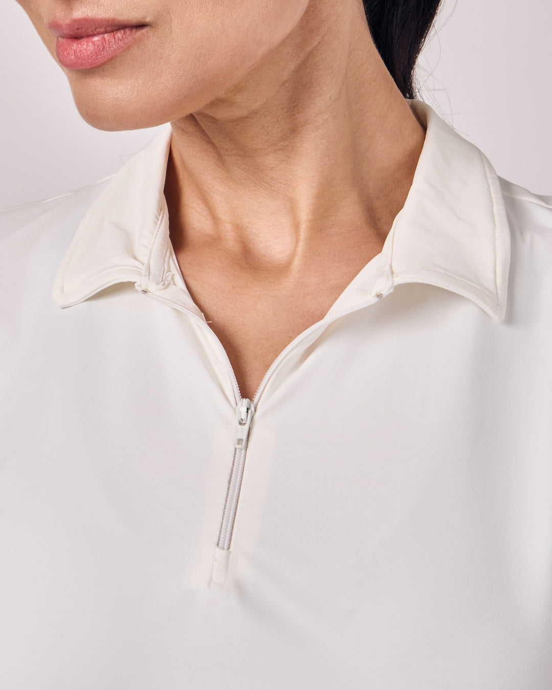 Polo Dry Fit com Zíper - Off White