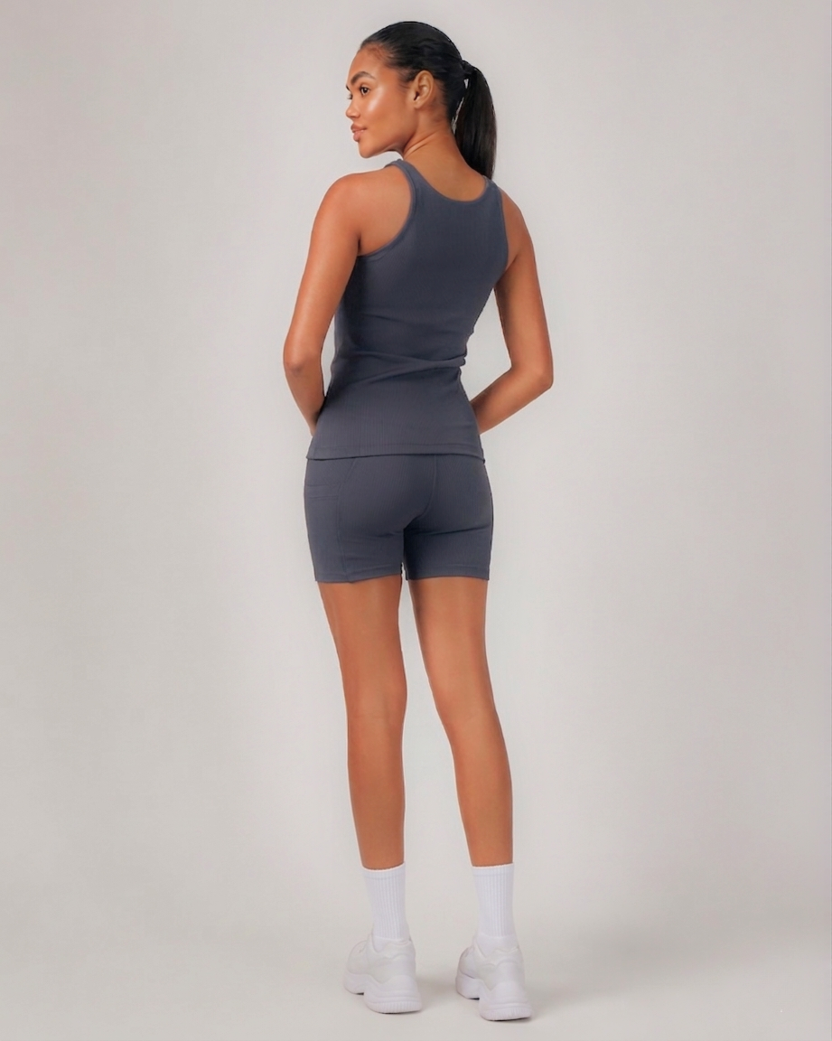 Regata Nadador Rib - Cinza Chumbo