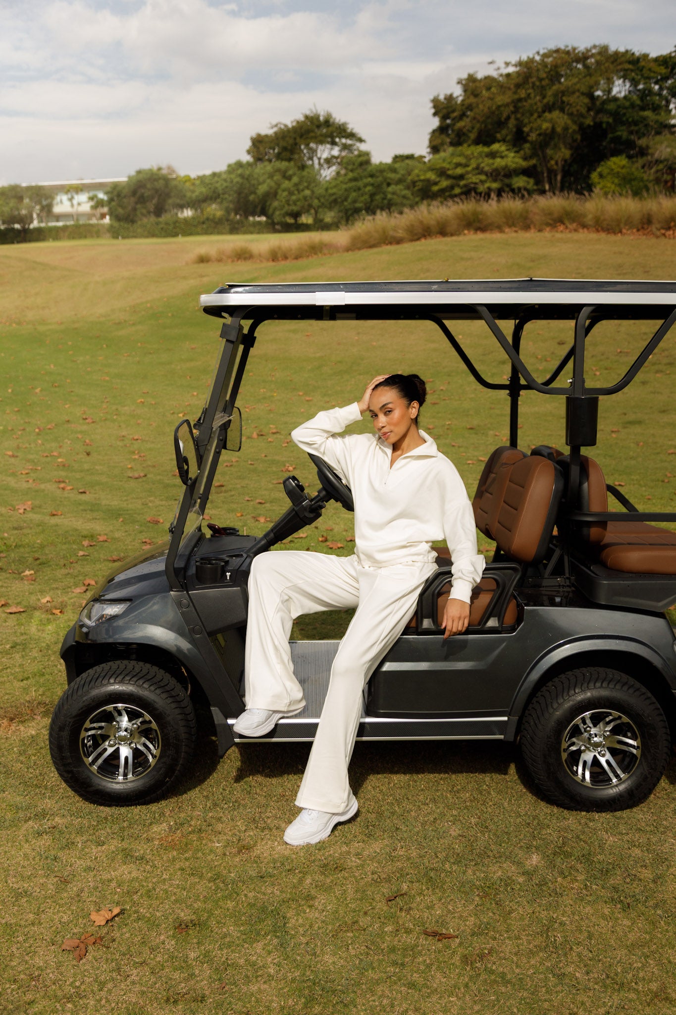 Calça Ampla Casual - Off White