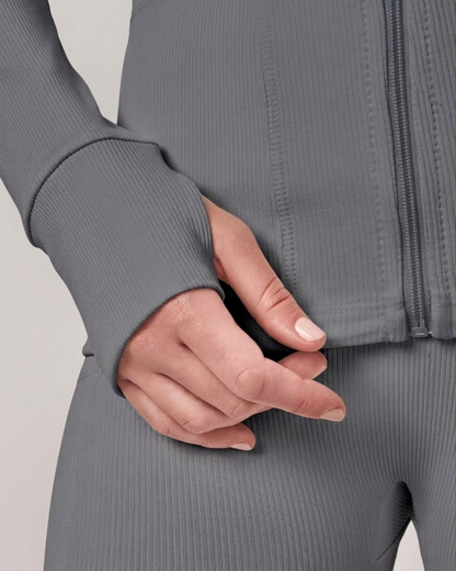Jaqueta Performance Rib - Cinza Chumbo