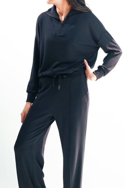 Calça Ampla Casual - Preto
