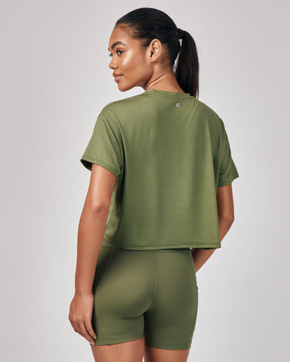 Cropped Modal - Verde Oliva