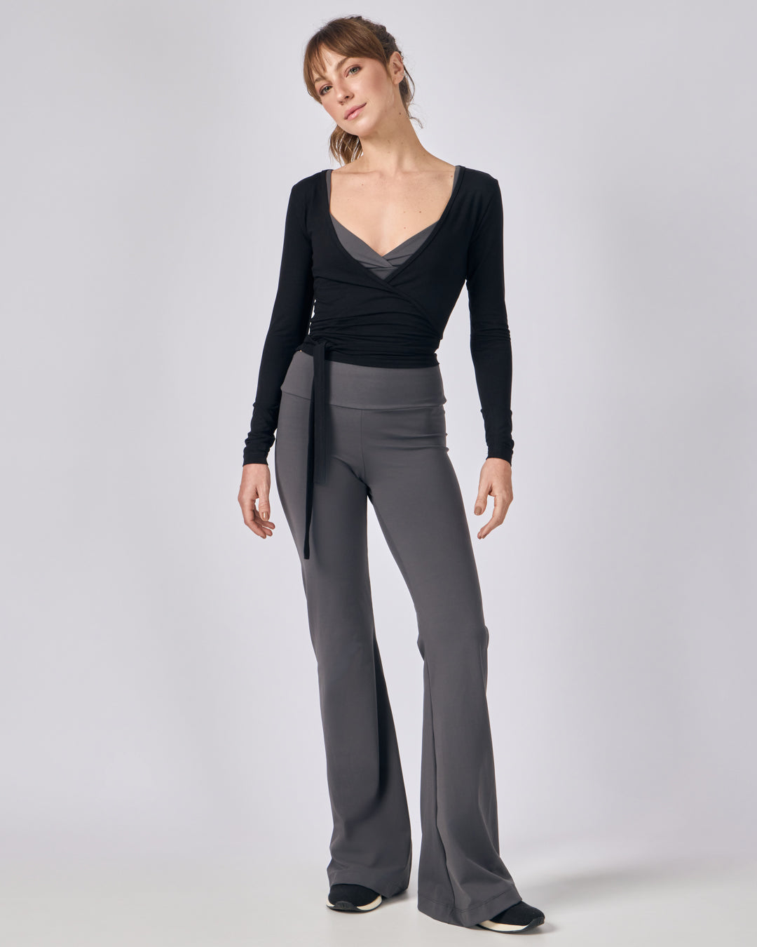 Blusa Transpassada Modal - Preto