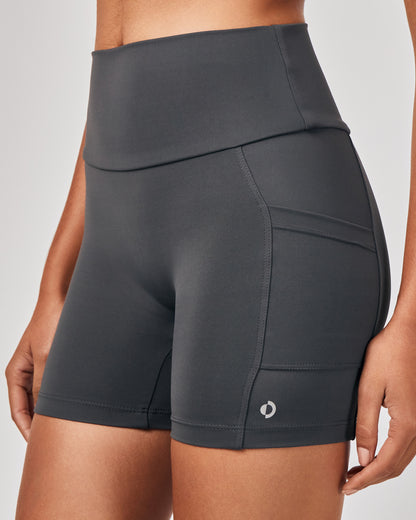 Shorts Biker Curto - Cinza Chumbo