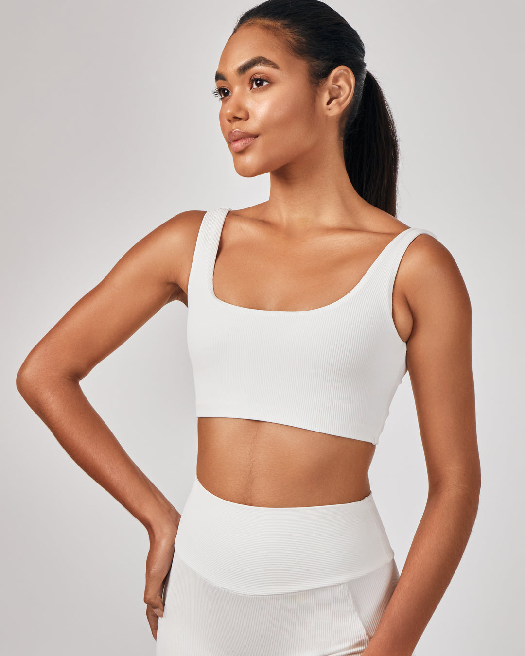 Top Basic Rib -  Off White