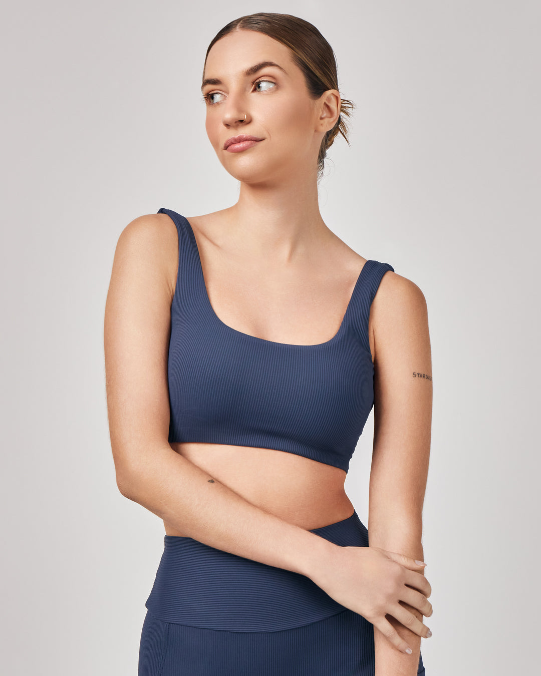 Top Basic Rib - Azul Marinho