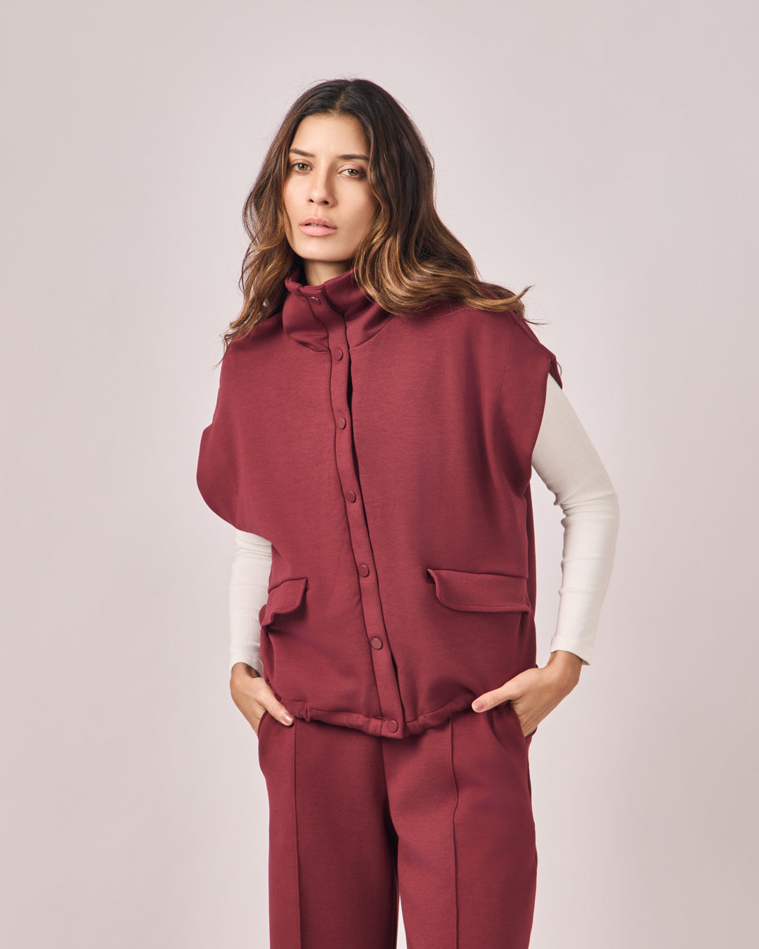 Colete Oversized Casual 2.0 - Merlot