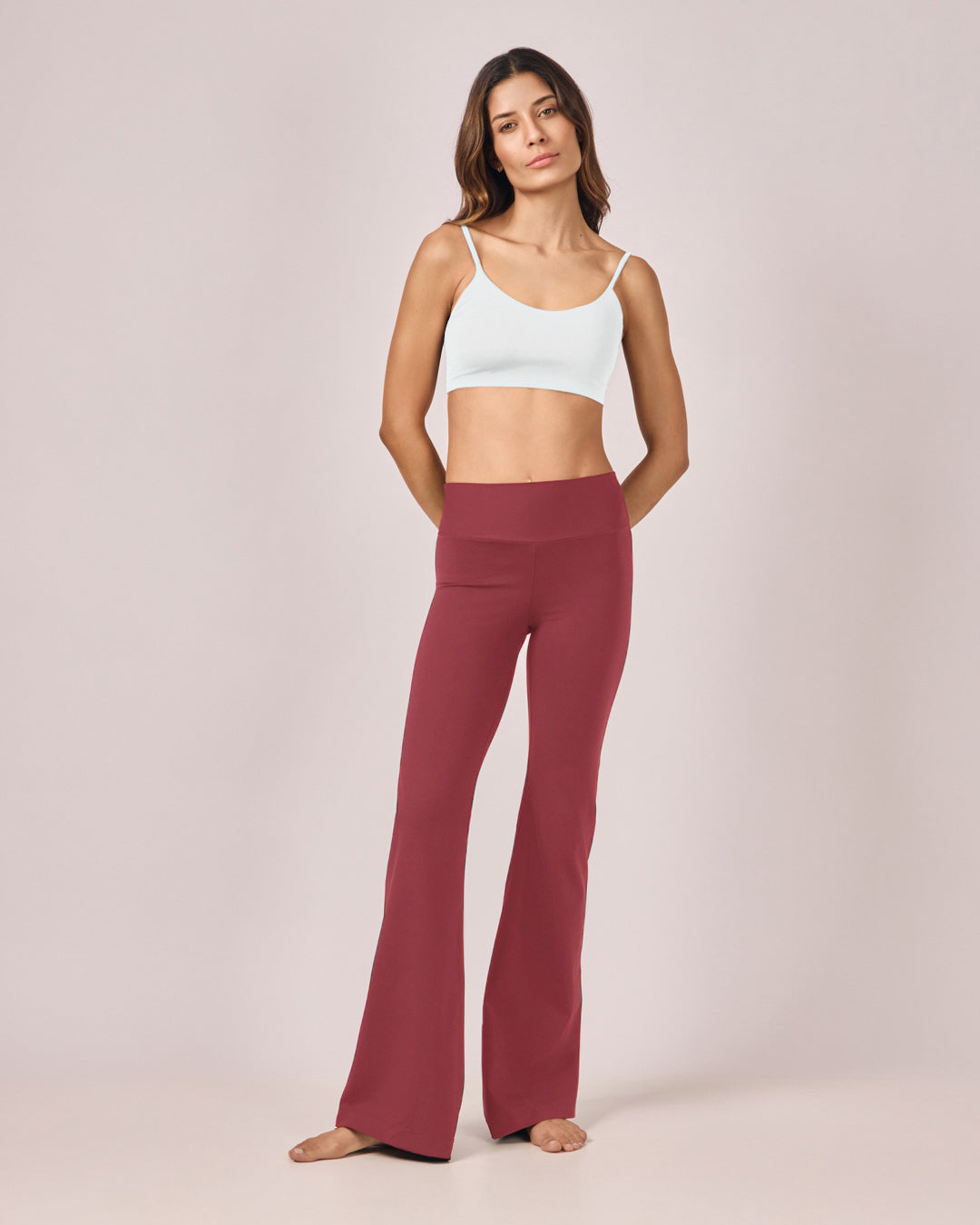Calça Pantalona Flow - Merlot