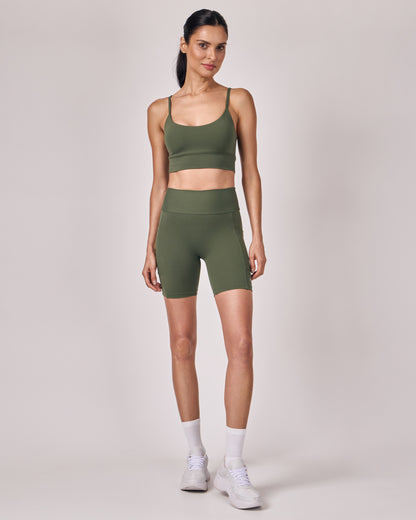 Shorts Biker Longo - Eucalipto