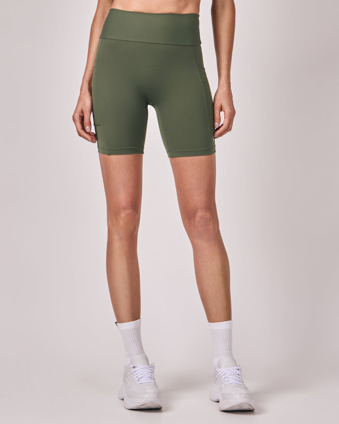 Shorts Biker Longo - Eucalipto