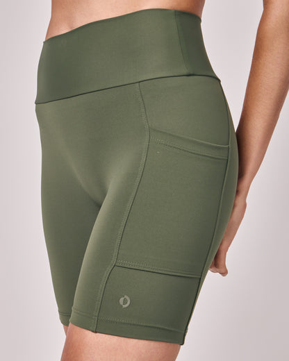 Shorts Biker Longo - Eucalipto