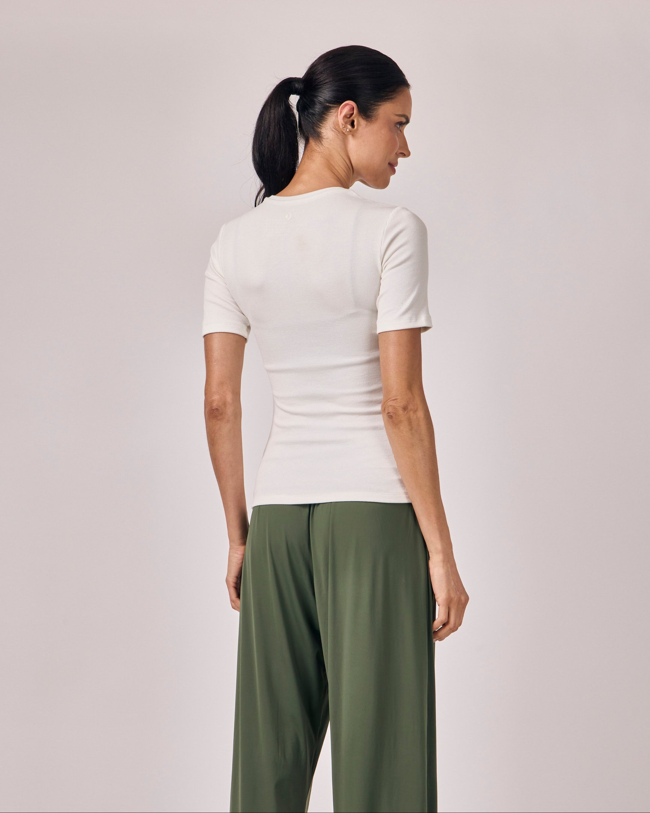 Blusa Manga Curta Modal - Off White
