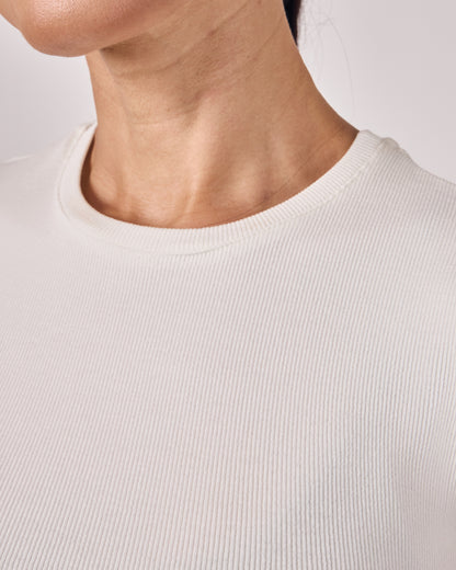 Blusa Manga Curta Modal - Off White