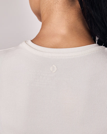 Blusa Manga Curta Modal - Off White