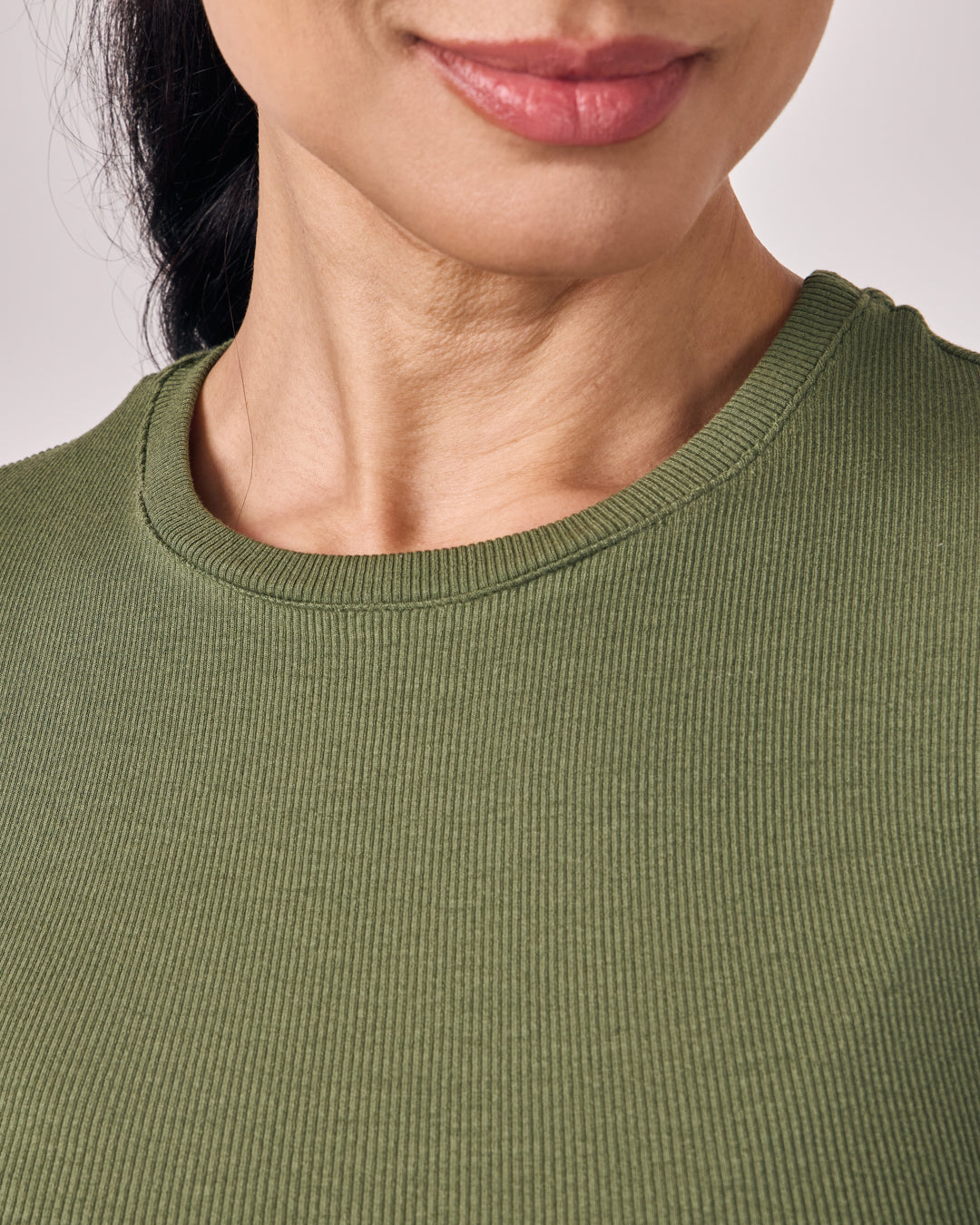 Blusa Manga Curta Modal - Eucalipto