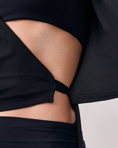 Blusa Transpassada - Preto