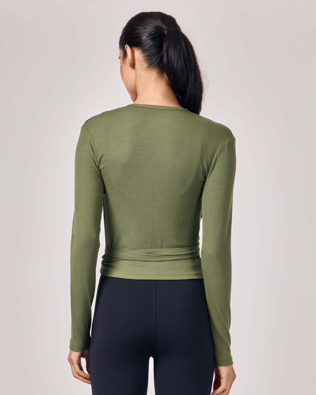 Blusa Transpassada - Eucalipto