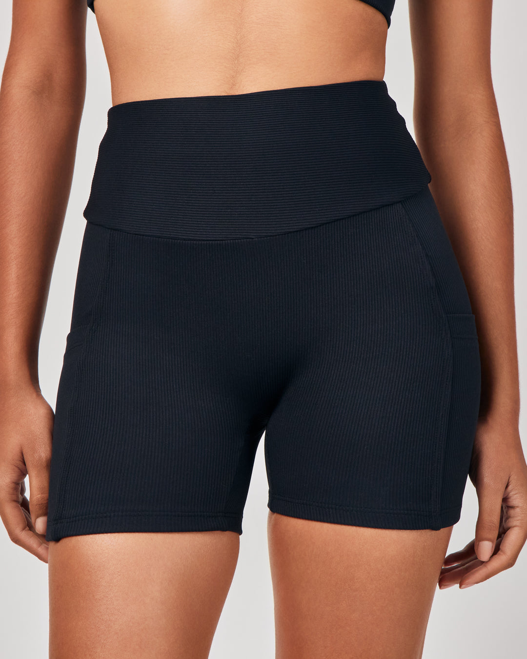 Shorts Biker Rib - Preto