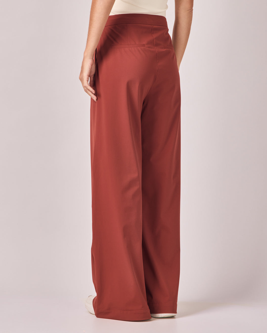 Calça Wideleg Tech - Merlot