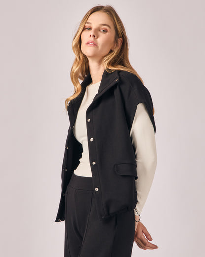 Colete Oversized Casual - Preto