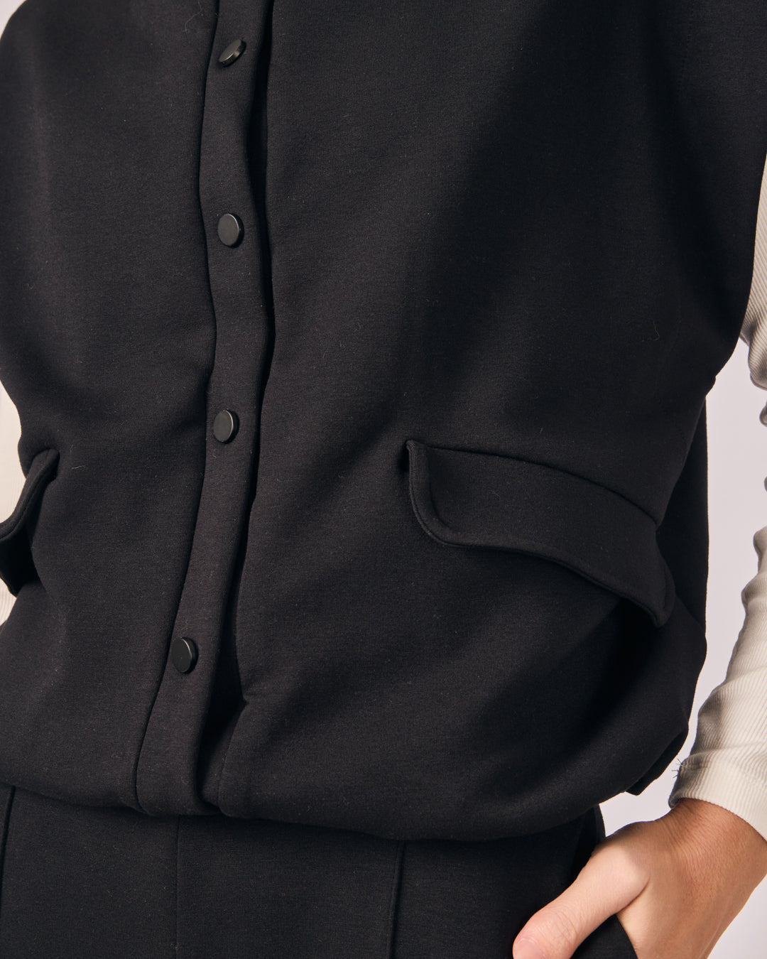 Colete Oversized Casual - Preto