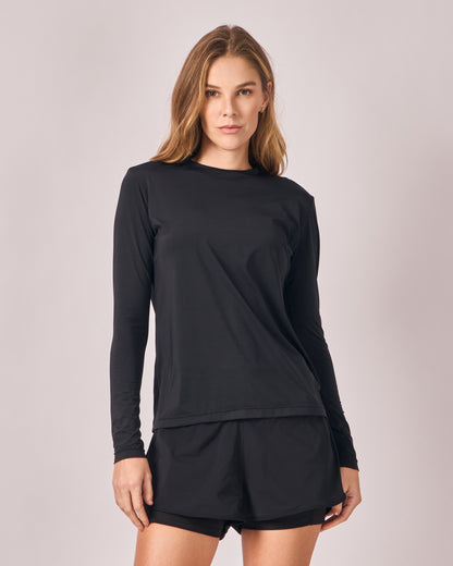 Blusa Manga Longa UV - Preto