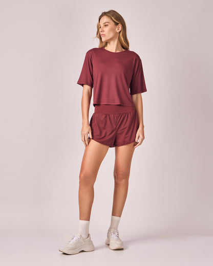 Cropped Modal Alongado - Merlot