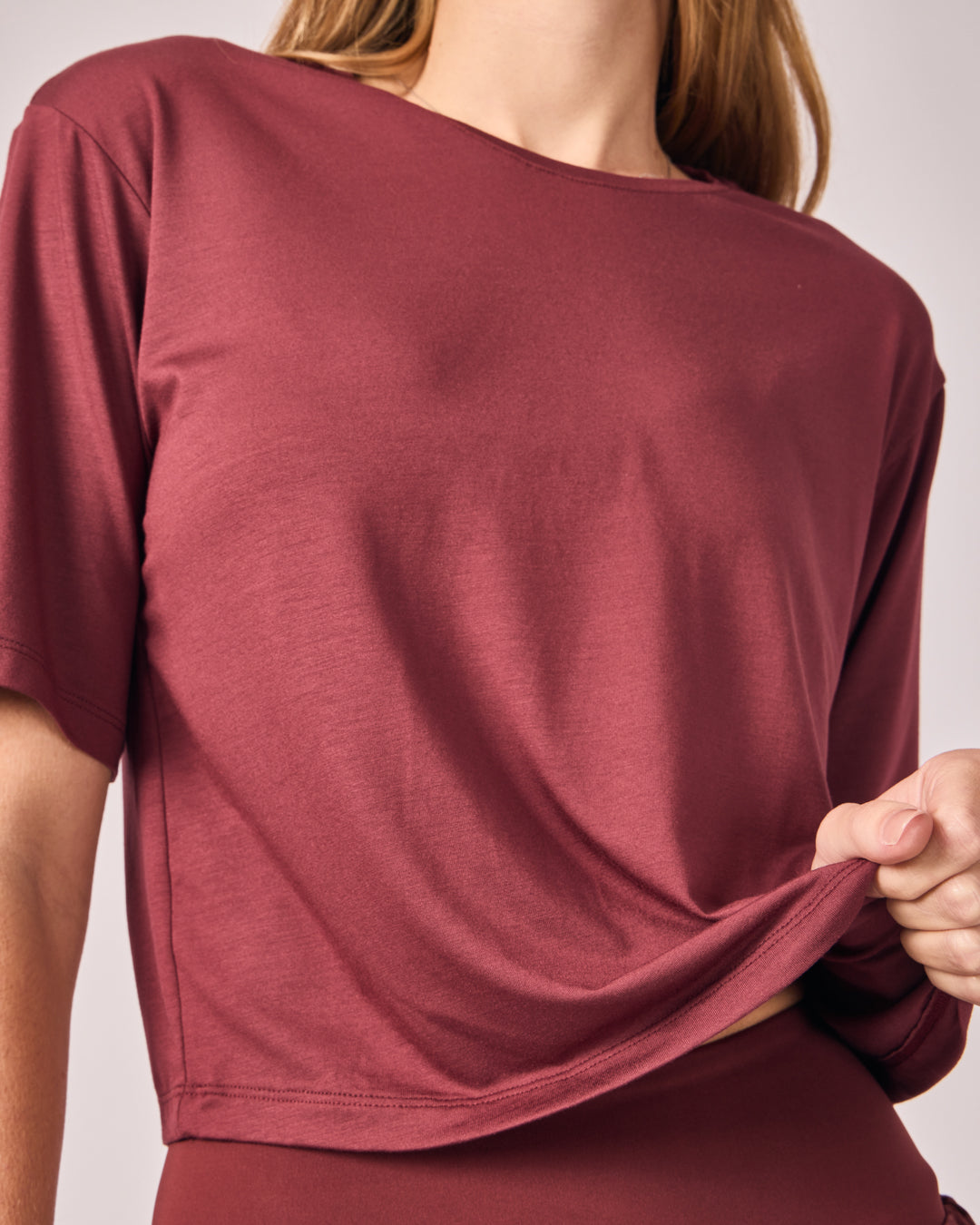 Cropped Modal Alongado - Merlot