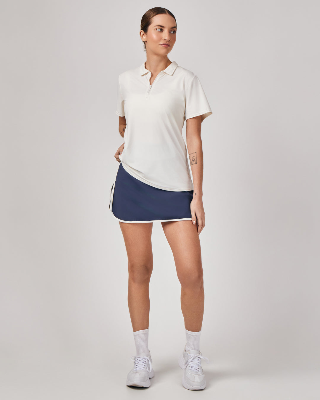 Polo Dry Fit com Zíper - Off White