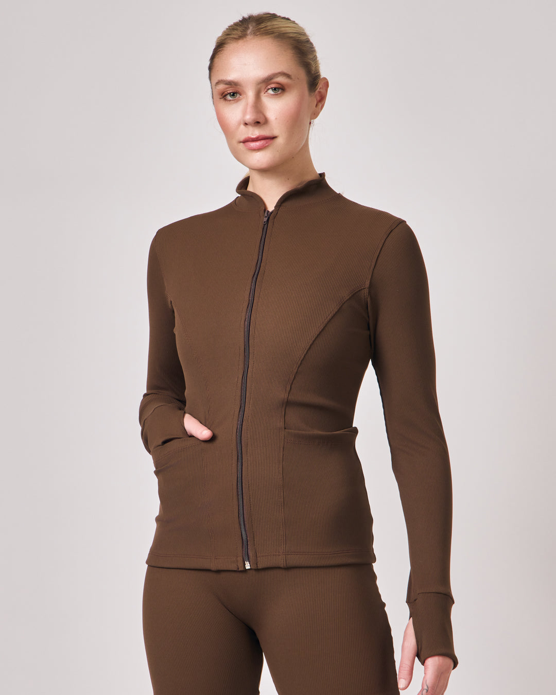 Jaqueta Performance Rib - Chocolate