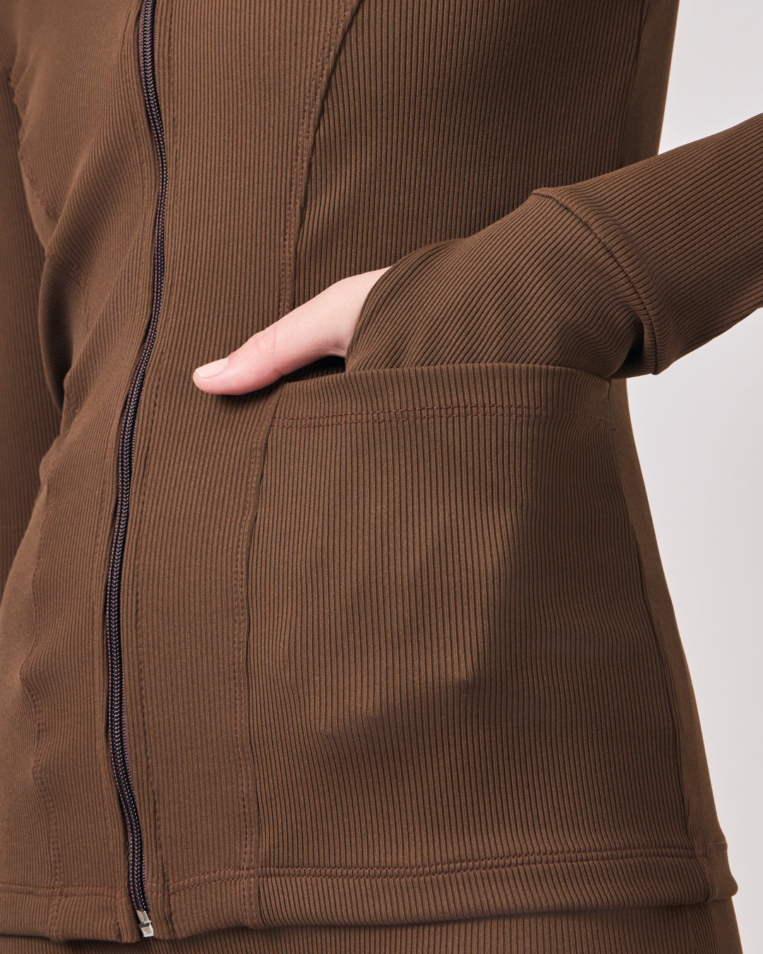 Jaqueta Performance Rib - Chocolate