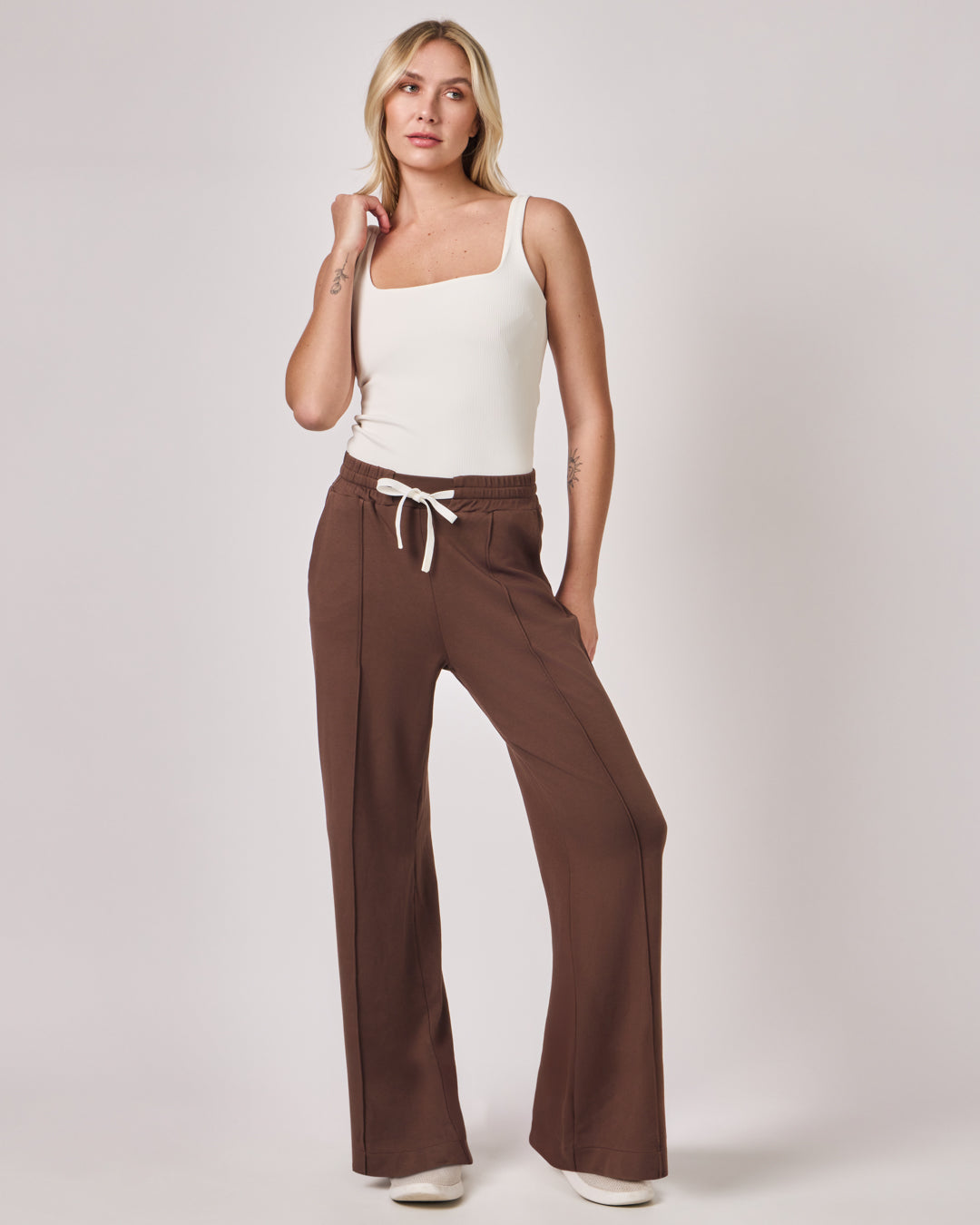 Calça Ampla Casual - Café Torrado