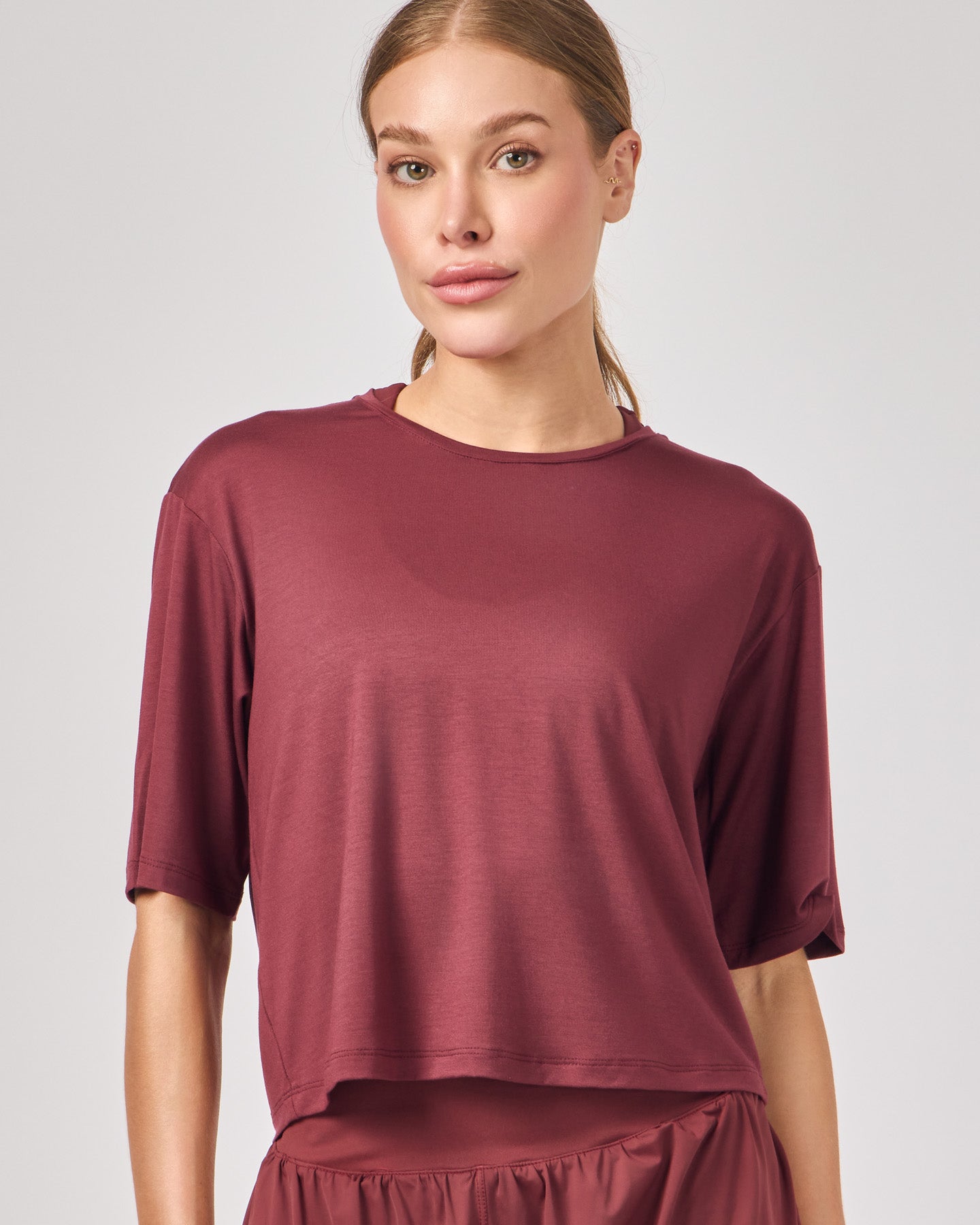 Cropped Modal Alongado - Merlot