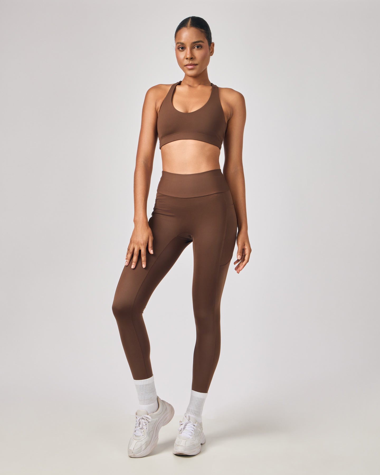 Calça Legging Performance - Café Torrado