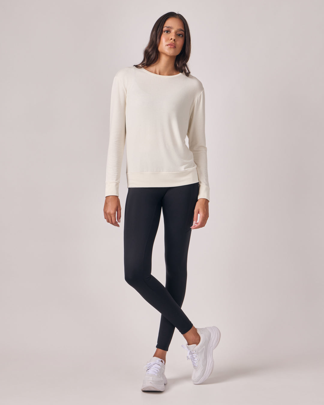 Blusa Manga Longa Texture - Off White